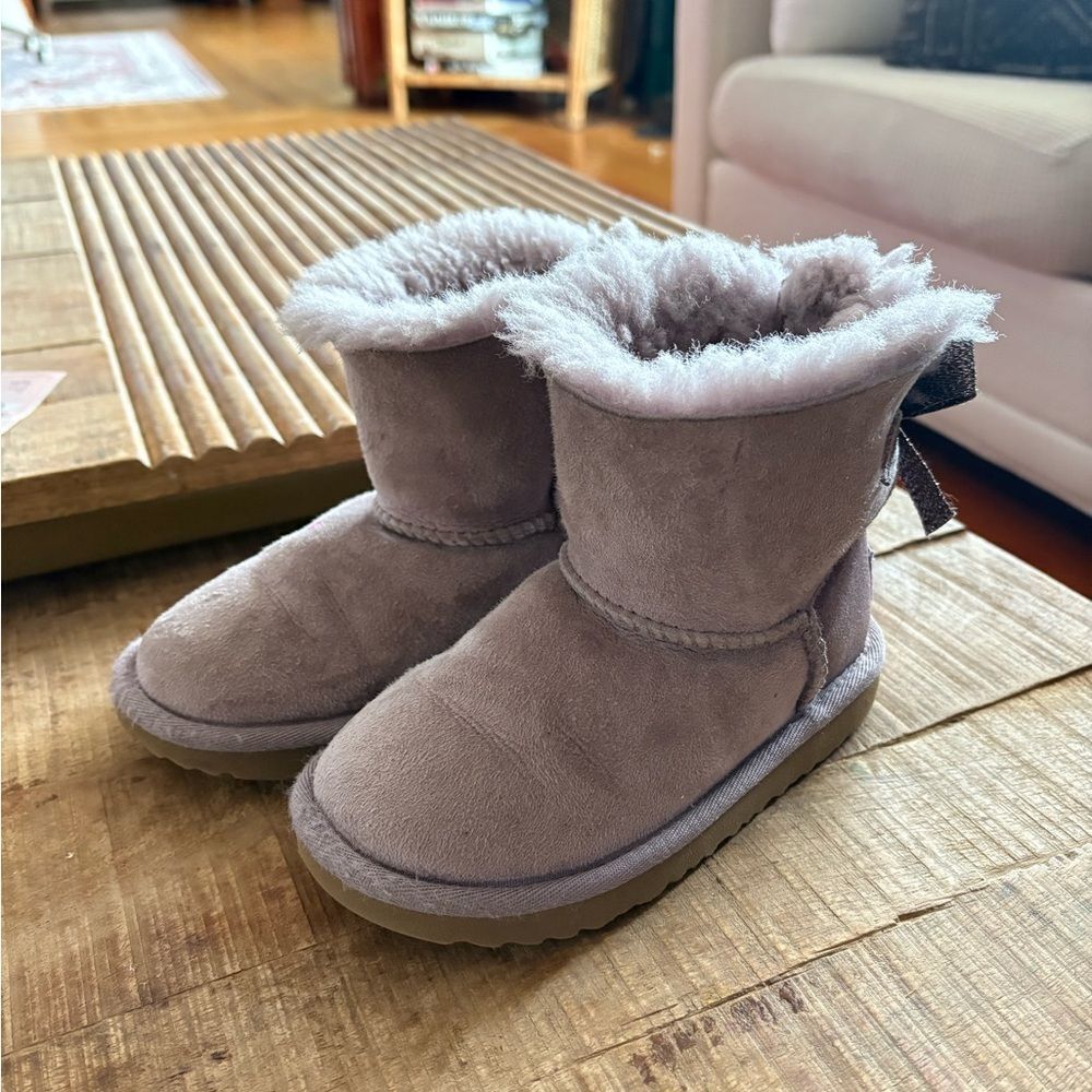 Ugg | dusty purple Fur-Lined Boots with bow